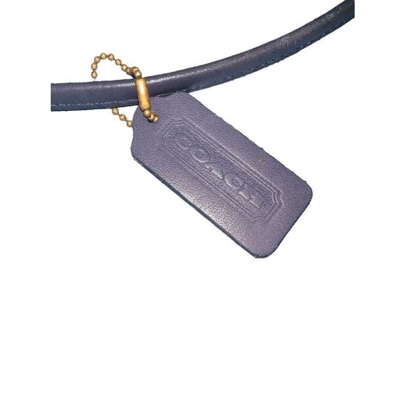 COACH VINTAGE KIMBALL “Taco/Half Moon Bag”Navy Blue LEATHER Dome USA - Picture 8 of 8